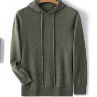 Calvin Cashmere Hoodie in Olive