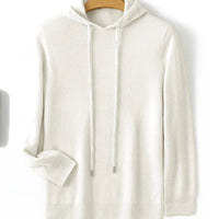 Calvin Cashmere Hoodie in Pearl