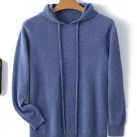 Calvin Cashmere Hoodie in Royal Blue