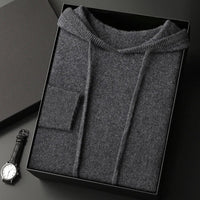 Calvin Cashmere Hoodie in Slate Gray