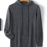Calvin Cashmere Hoodie in Slate Gray