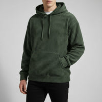Calvin Corduroy Hoodie in Emerald