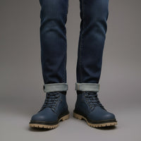 Calvin Genuine Leather Boot in Royal Blue