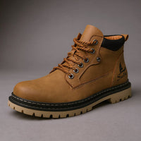 Calvin Genuine Leather Boot in Sienna Brown