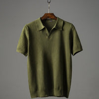Calvin Knit Polo in Emerald