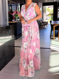 Calvisse Women's Maxi Dress Sleeveless in Pink