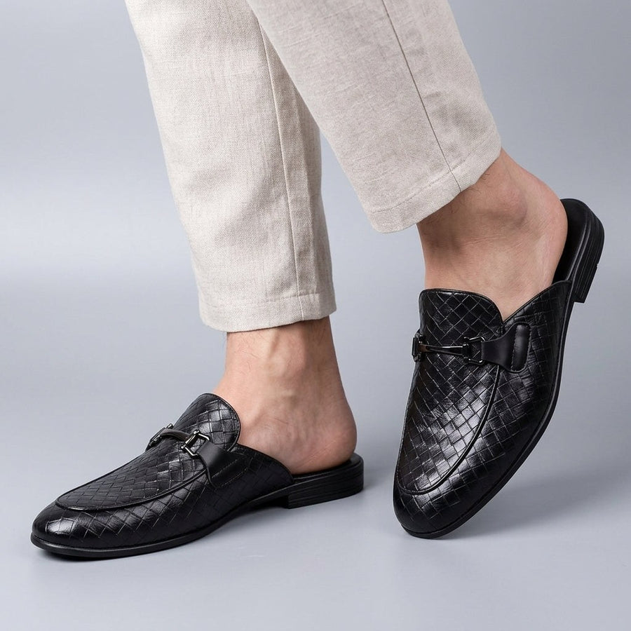 Cambridge Horsebit Mule in Charcoal