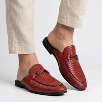 Cambridge Horsebit Mule in Crimson