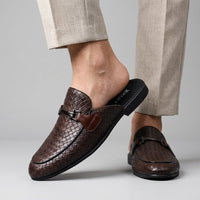 Cambridge Horsebit Mule in Mahogany