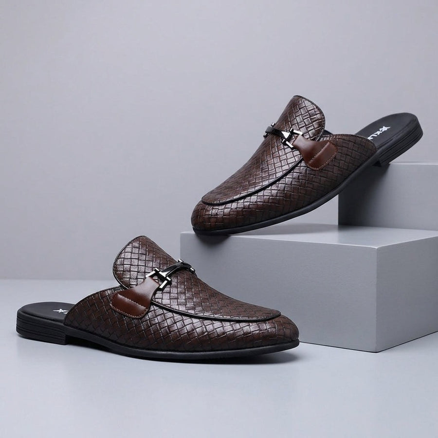 Cambridge Horsebit Mule in Mahogany