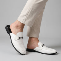 Cambridge Horsebit Mule in Pearl