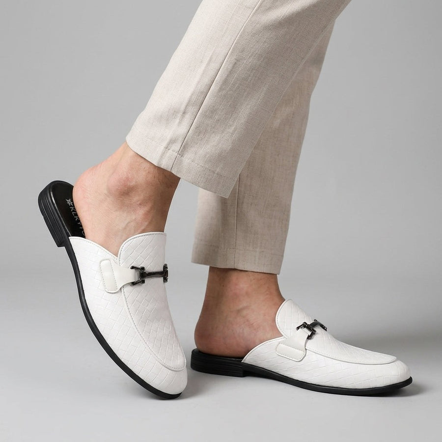 Cambridge Horsebit Mule in Pearl