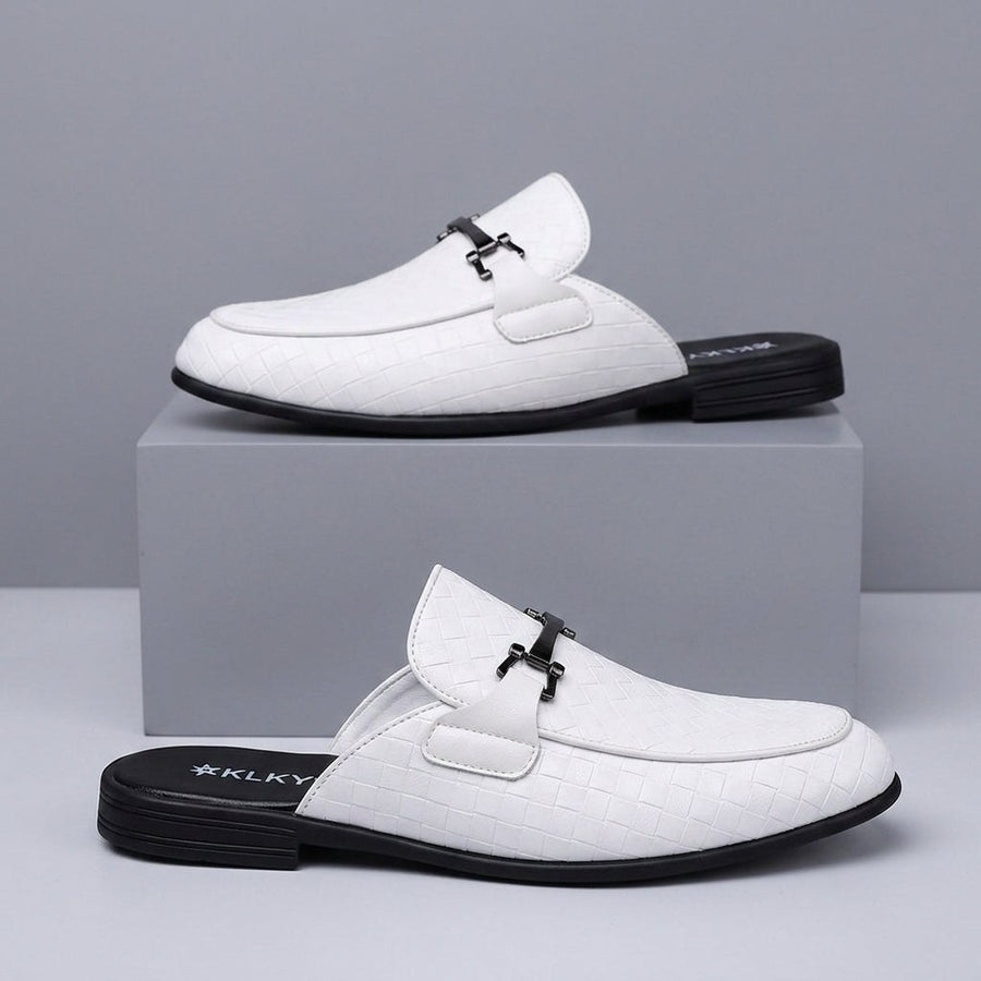 Cambridge Horsebit Mule in Pearl