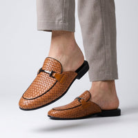 Cambridge Horsebit Mule in Sienna Brown
