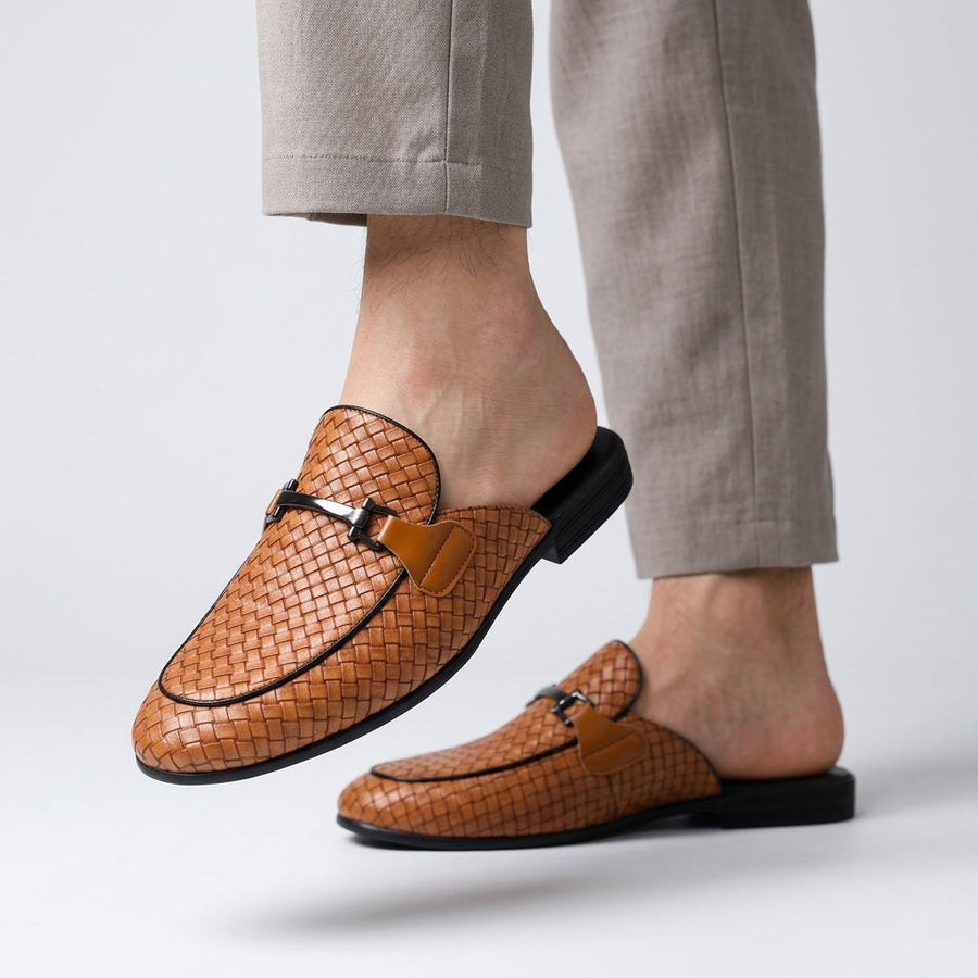 Cambridge Horsebit Mule in Sienna Brown