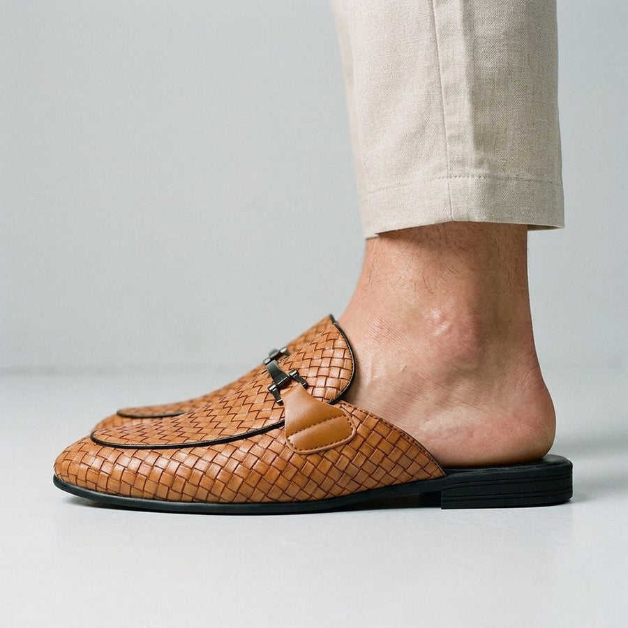 Cambridge Horsebit Mule in Sienna Brown