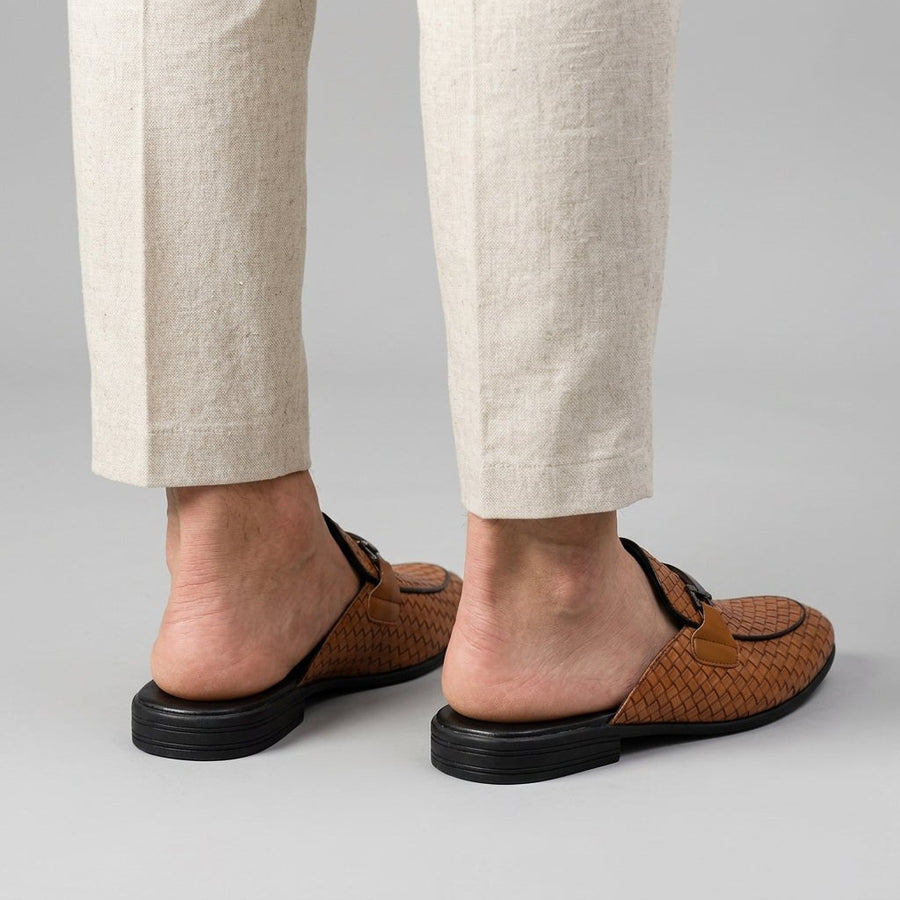 Cambridge Horsebit Mule in Sienna Brown