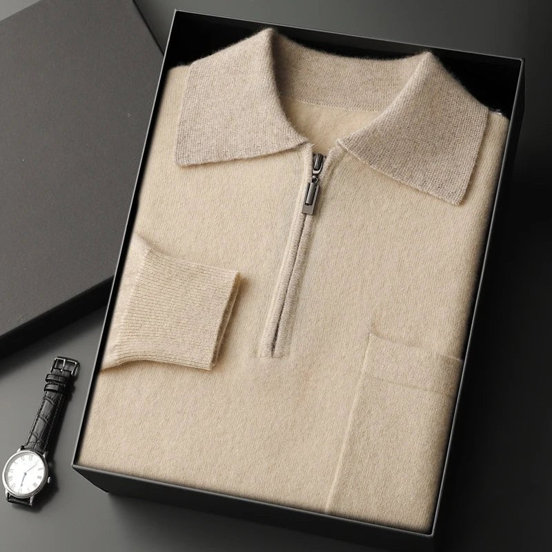 Camden Cashmere Sweater in Beige