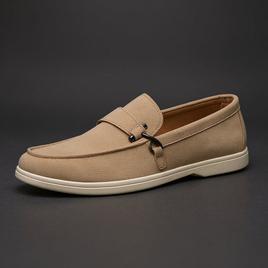 Camden Suede Loafer in Beige