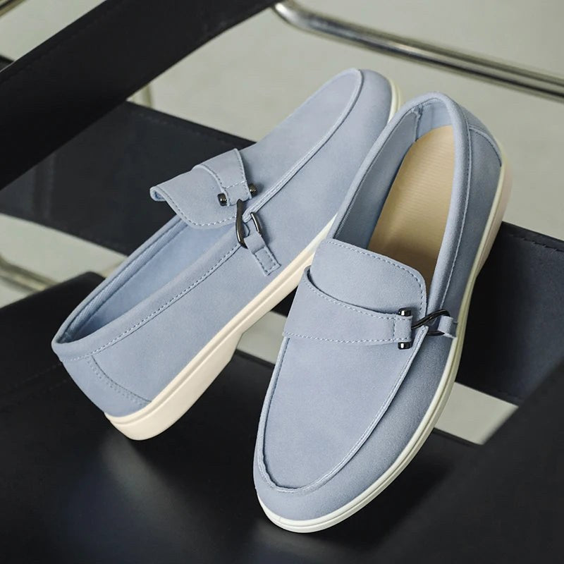 Camden Suede Loafer in Carolina Blue