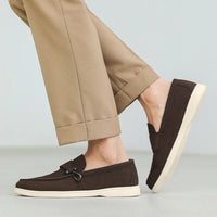 Camden Suede Loafer in Espresso Brown