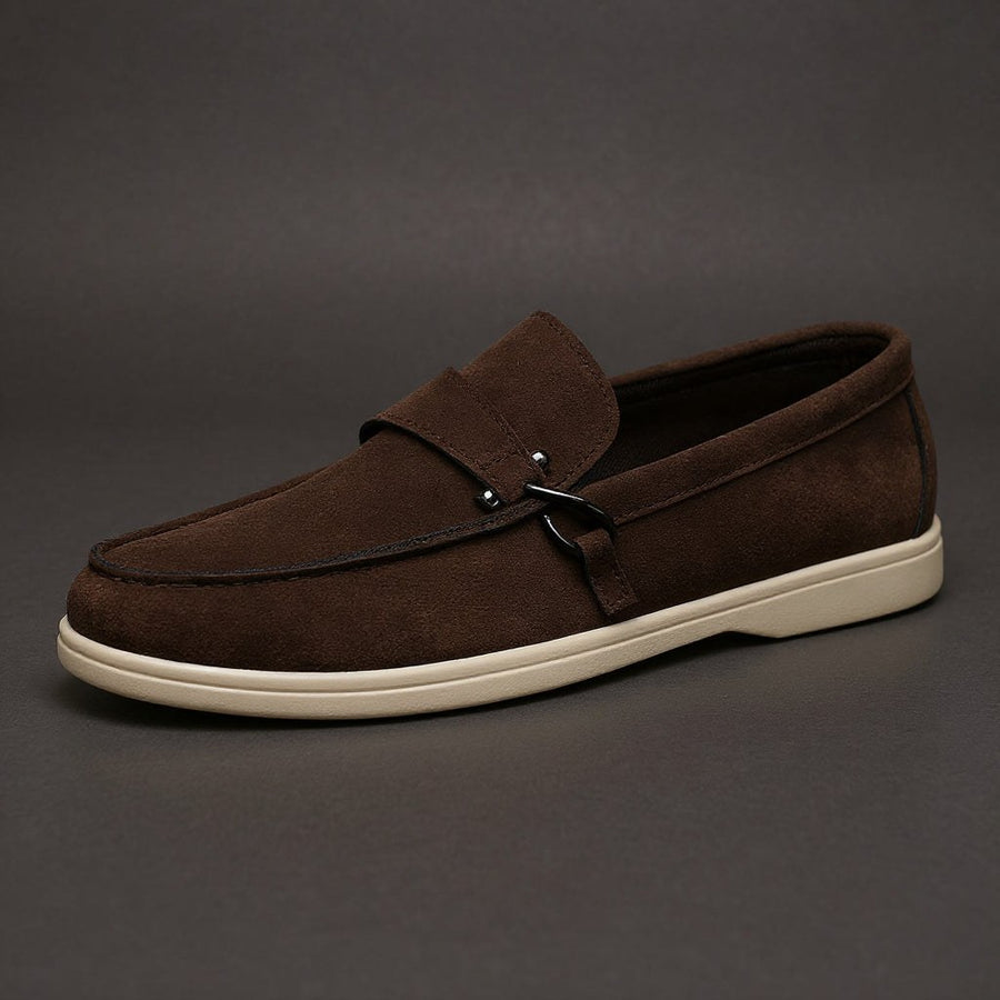 Camden Suede Loafer in Espresso Brown