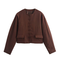 Camila Elegant Jacket in Chestnut