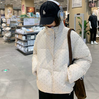 Camila Elegant Quilted Jacket with Pockets in Beige