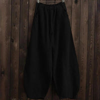 Camila Linen Trousers in Black