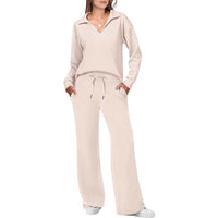 Camille Casual Set with V-Neck