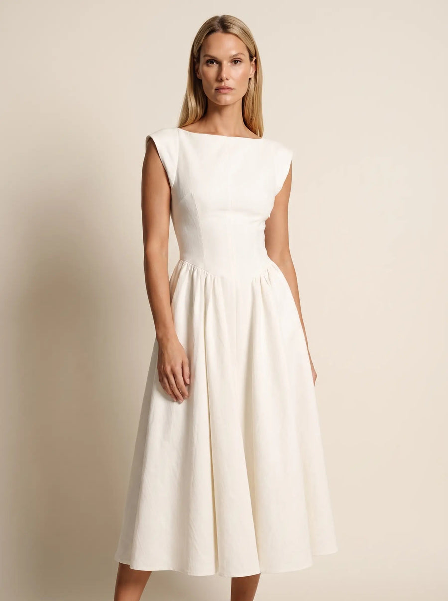 CAMILLE ELEGANCE MIDI DRESS editorial