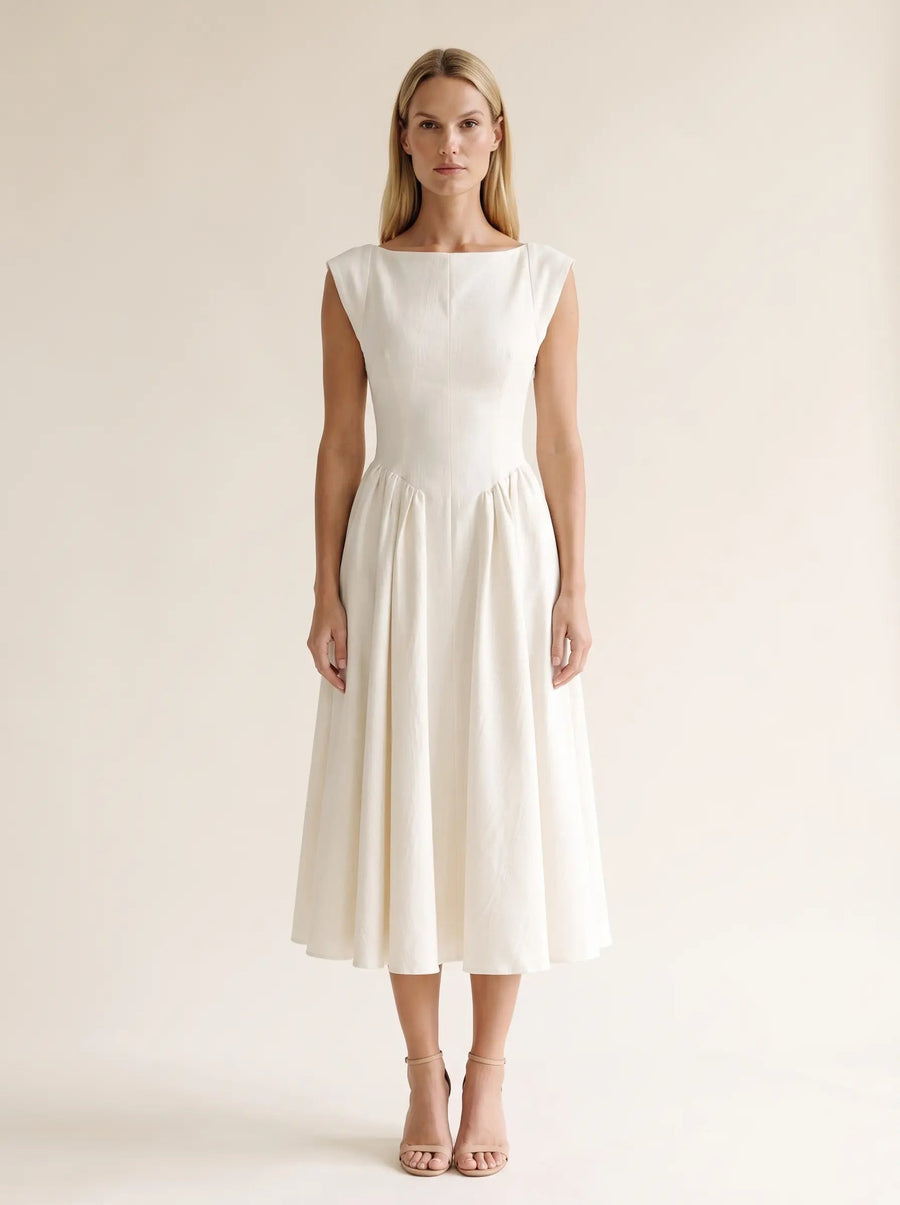 CAMILLE ELEGANCE MIDI DRESS front