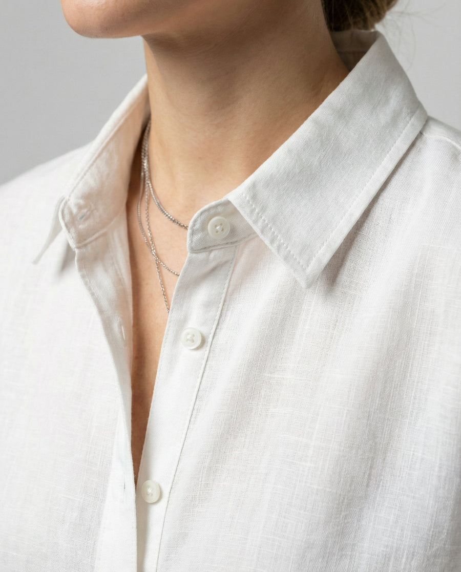 Camille Elegant Blouse in White