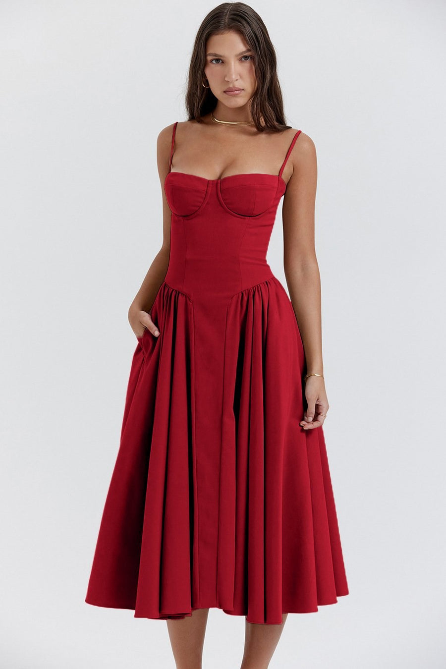 Camille Midi Dress in Verrotten
