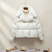 Canella Cropped Puffer Jacket in Pearl