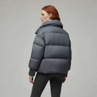 Canella Cropped Puffer Jacket in Slate Blue