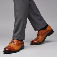 Canton Cap Toe Derby in Cognac