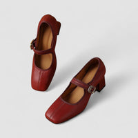 Cara™ Stylish Orthopedic Mary Jane Shoes in Red