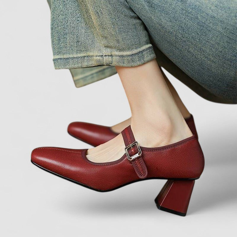 Cara™ Stylish Orthopedic Mary Jane Shoes in Red
