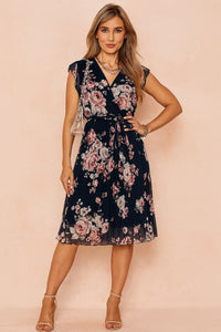 Carinelle Women's Midi Dress in Black