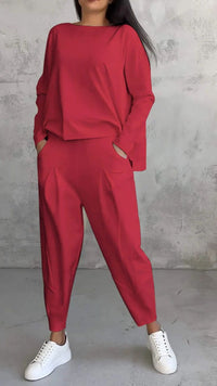 Carmen Casual Set in Red