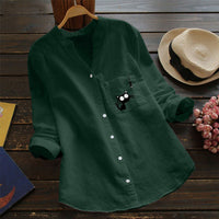 Carmen Casual Shirt with Chest Pocket in Green