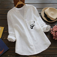 Carmen Casual Shirt with Chest Pocket in White