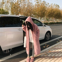 Carmen Coat with Pockets and Oversized in Pink
