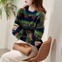 Carmen Knit Sweater with Crew Neck