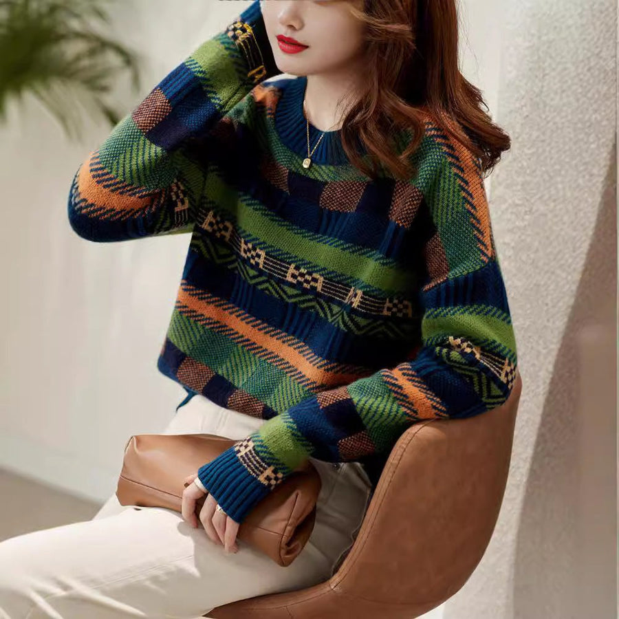 Carmen Knit Sweater with Crew Neck