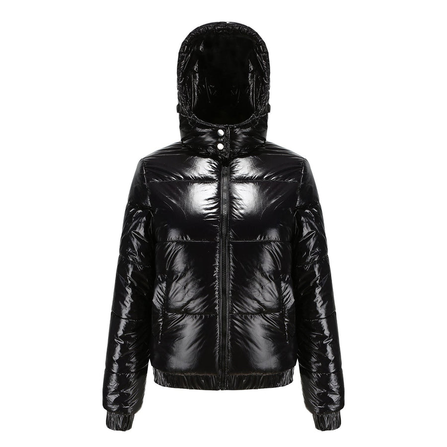 Carmen Quilted Jacket with Hood in Black