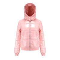 Carmen Quilted Jacket with Hood in Pink
