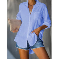 Caro Casual Blouse in Sky Blue