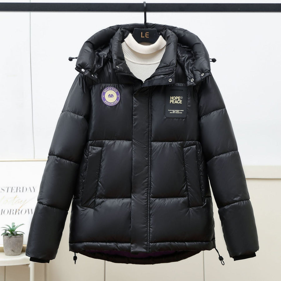 Caro Jacket with Zip Front and Hood in Black